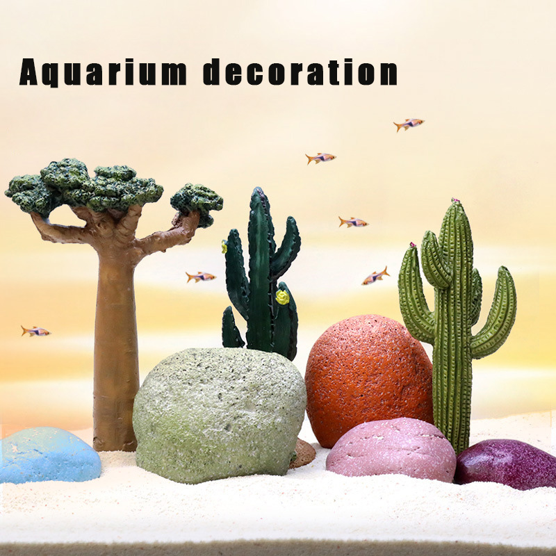 Planted Aquarium Models - Dekorasi Akuarium Model Kaktus DIY Model
