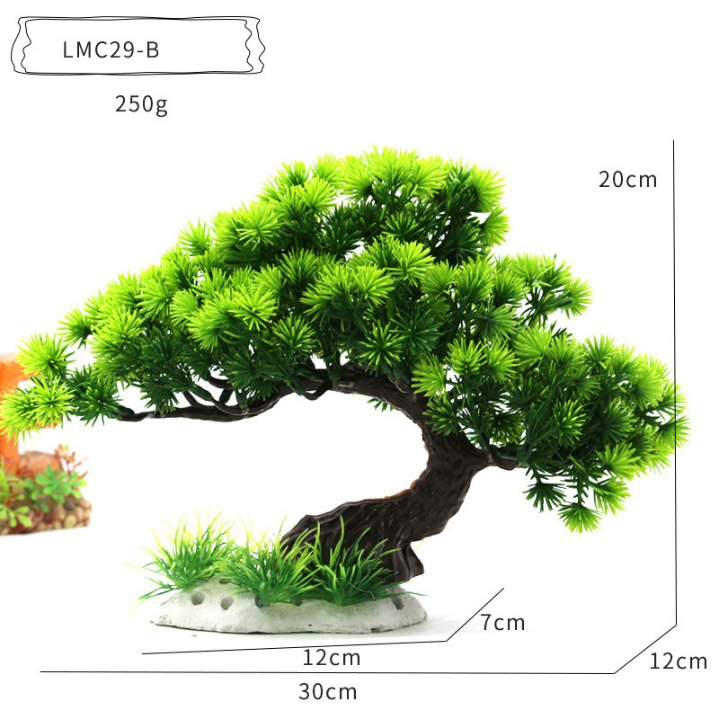 Tanaman Air Plastik Hiasan Aku - Planted Aquarium With Rocks ulasan dan harga