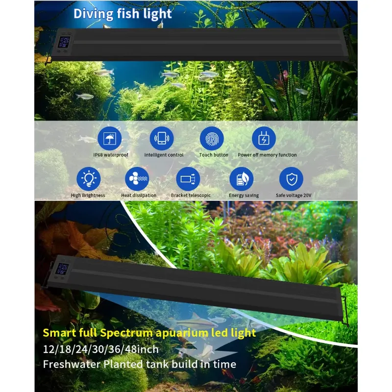 Lampu LED Akuarium 75cm 30inci - Planted Aquarium Hours ulasan dan harga