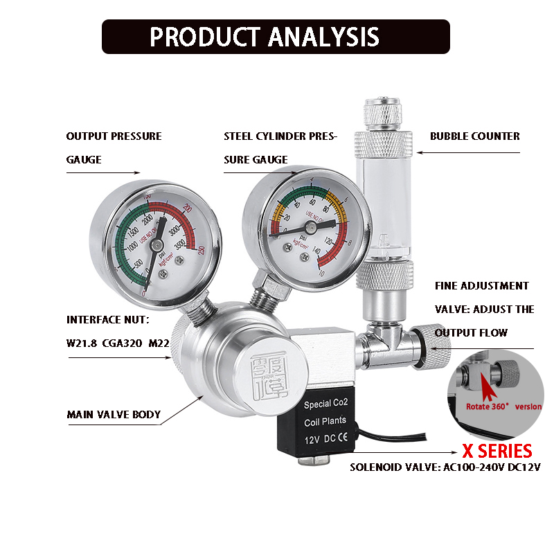 Katup Solenoid Regulator CO2 A - Planted Aquarium Co2 System ulasan dan harga