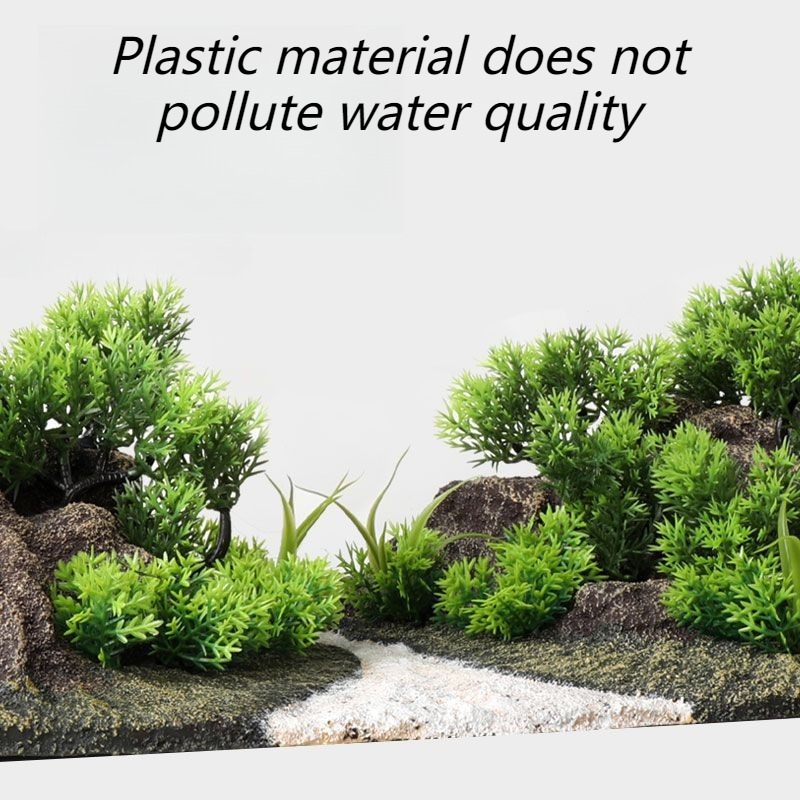 Dekorasi Tangki Ikan Simulasi  - Planted Aquarium With Rocks ulasan dan harga