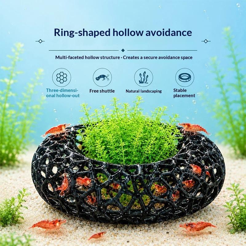 Tempat Persembunyian Udang Aku - Aquarium Plant Rings ulasan dan harga