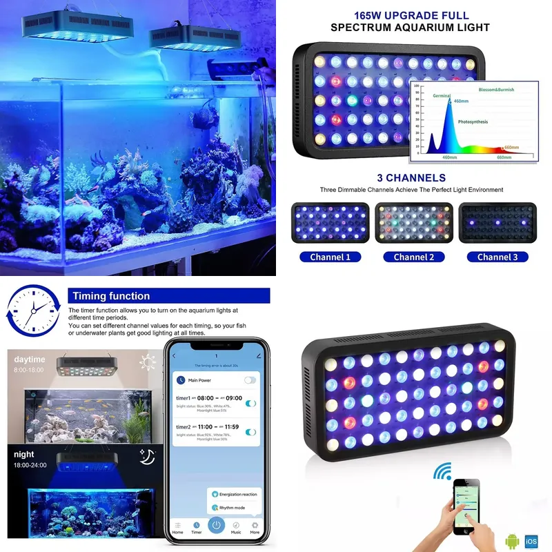Lampu LED Akuarium Tanaman Ter - Planted Aquarium Models ulasan dan harga