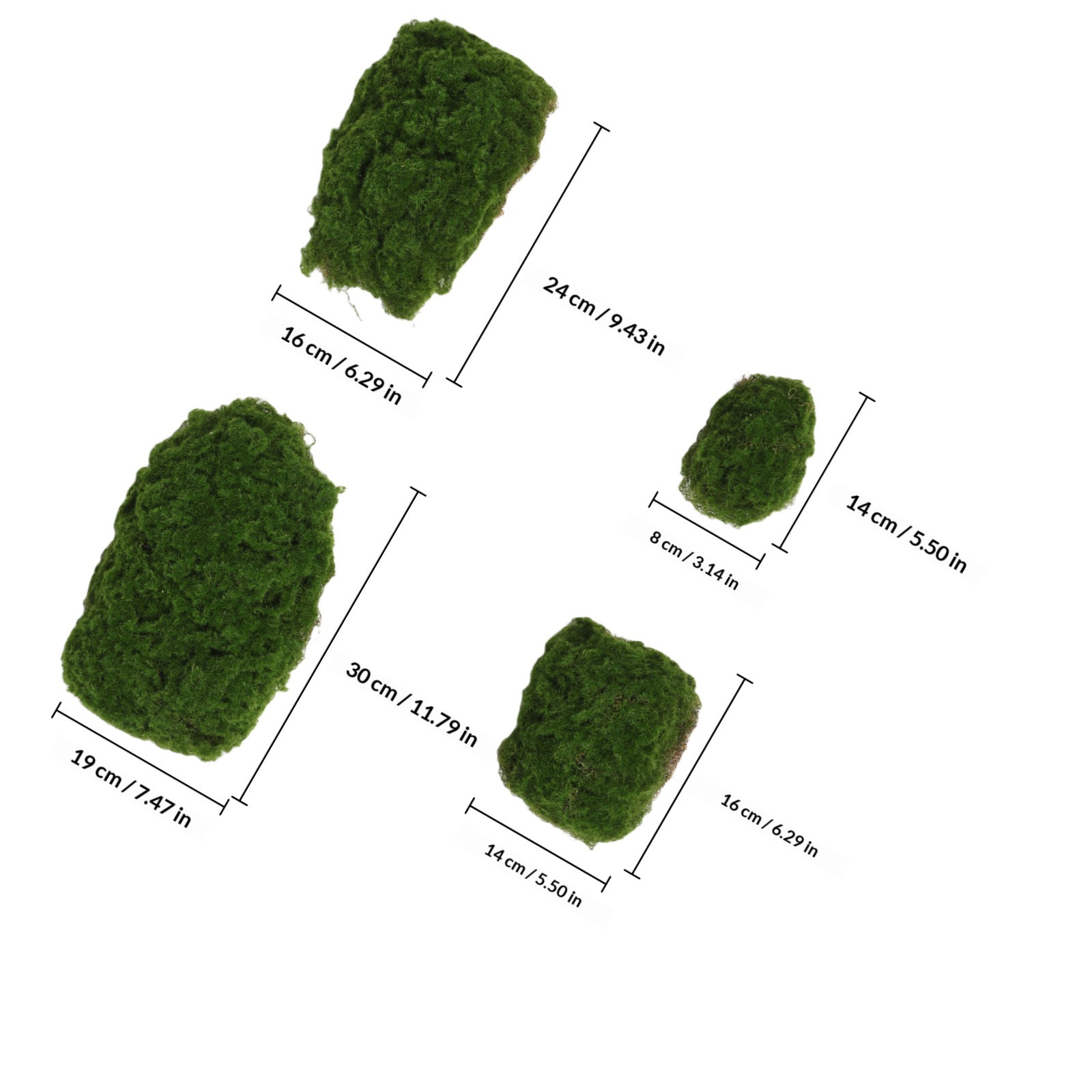 4 Buah Batu Lumut Palsu dengan - Planted Aquarium Moss ulasan dan harga