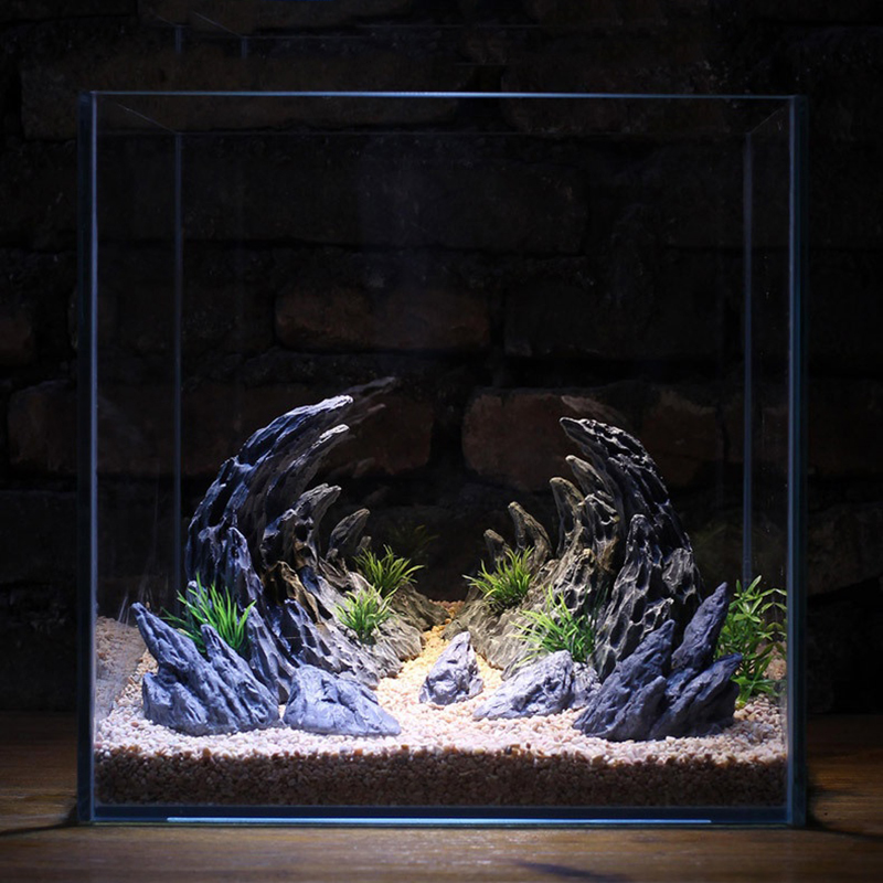 Batu simulasi tangki ikan, bat - Planted Aquarium With Rocks ulasan dan harga