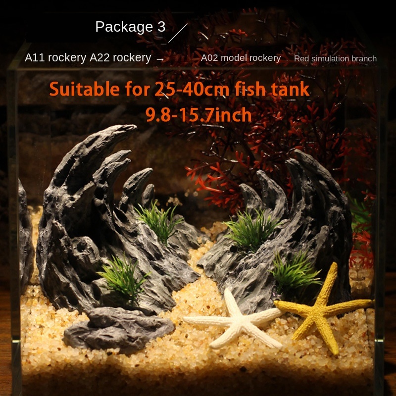 Batu simulasi tangki ikan, bat - Planted Aquarium With Rocks ulasan dan harga